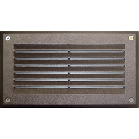 Intense Recessed Louvered Brick, Step & Wall Light, Bronze - 5 x 8.80 x 3.10 in. IN2562973